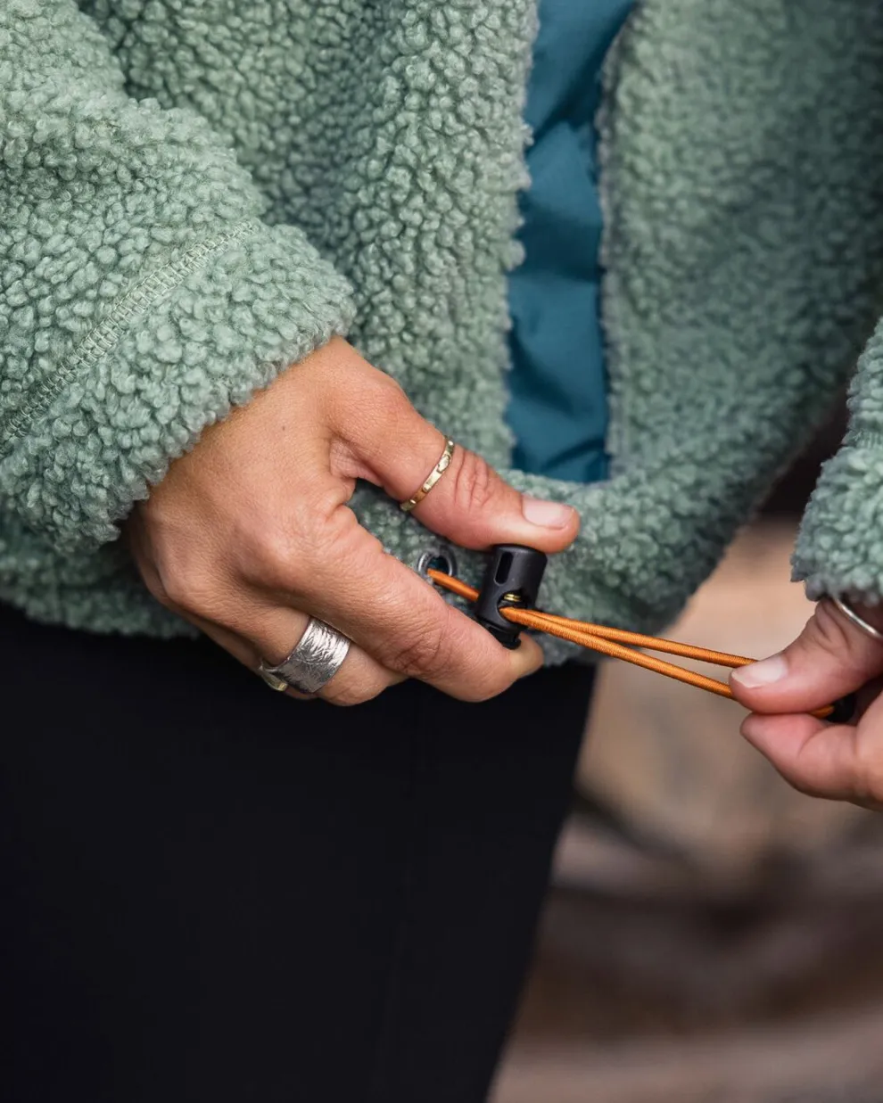 Calla Hooded Recycled Polar-Lined Fleece