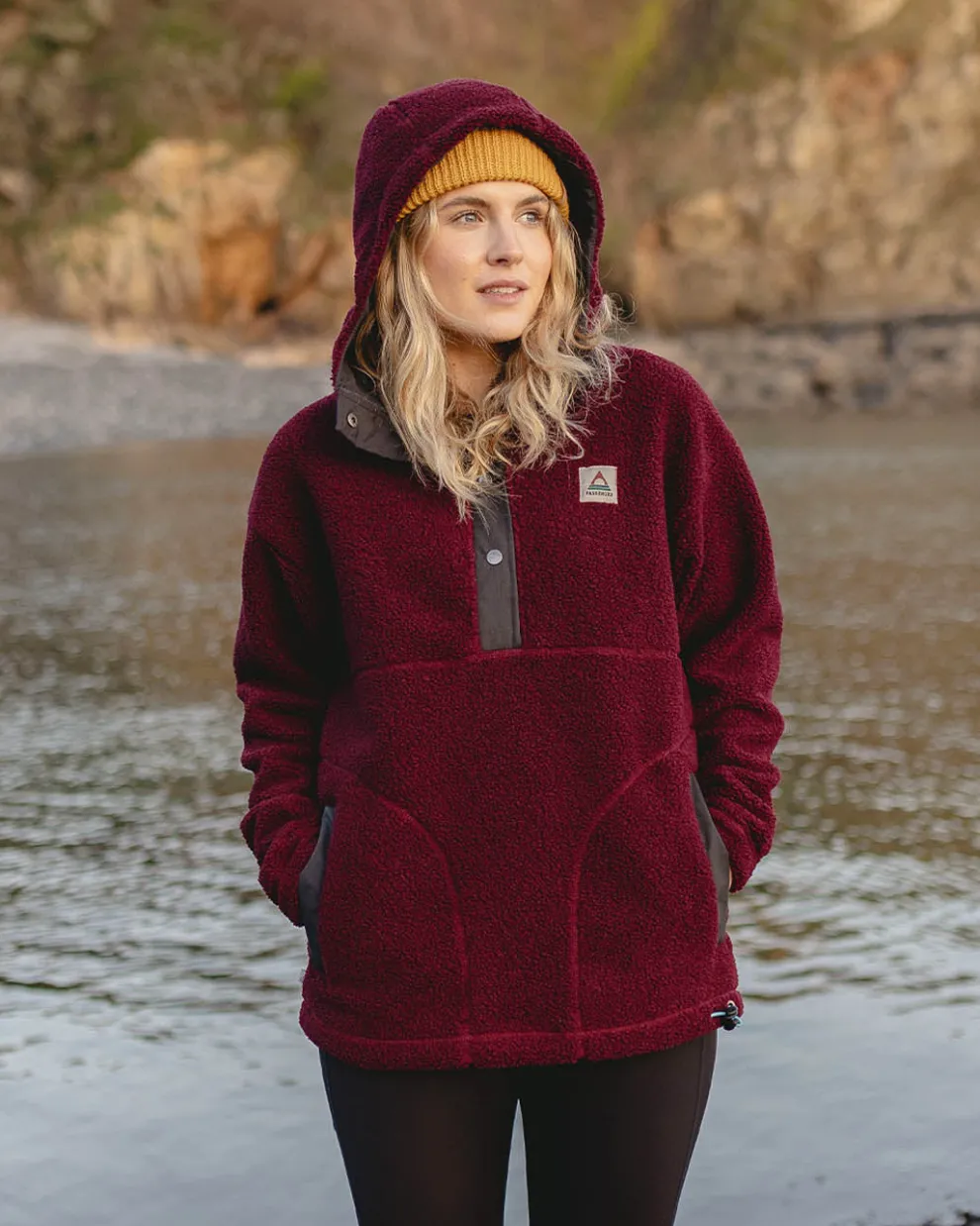 Calla Hooded Recycled Polar-Lined Fleece