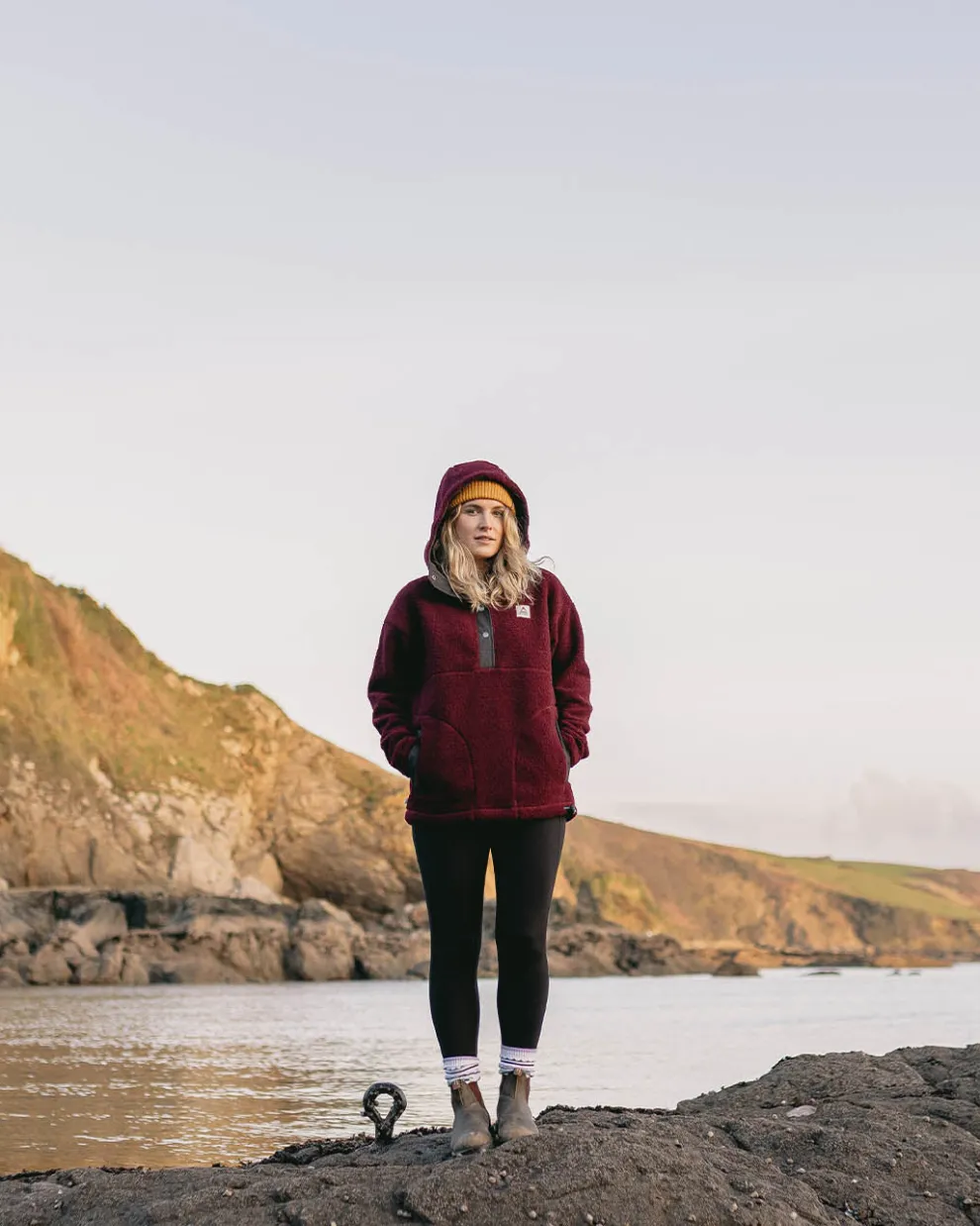 Calla Hooded Recycled Polar-Lined Fleece