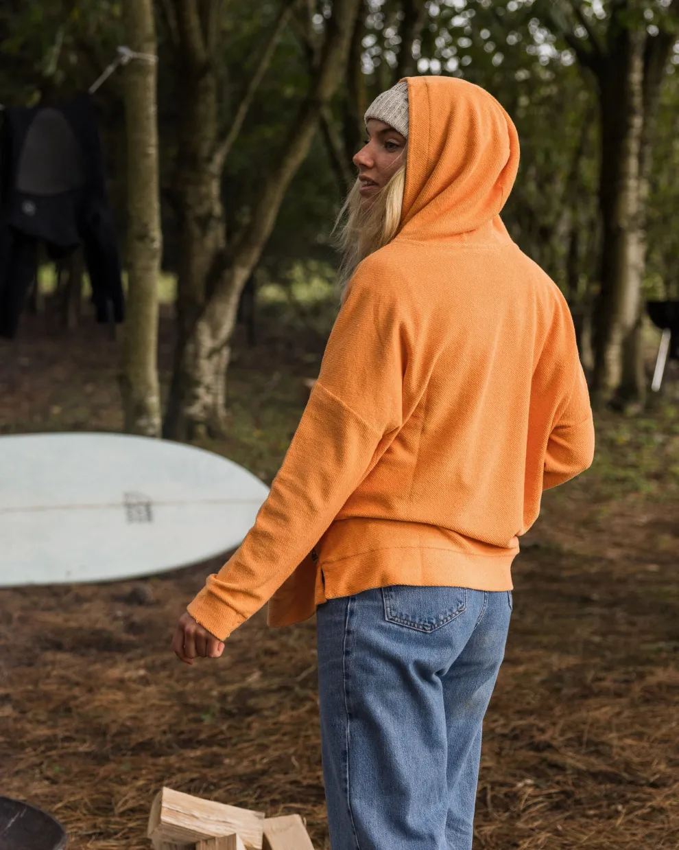 Clove Organic Cotton Textured Hoodie