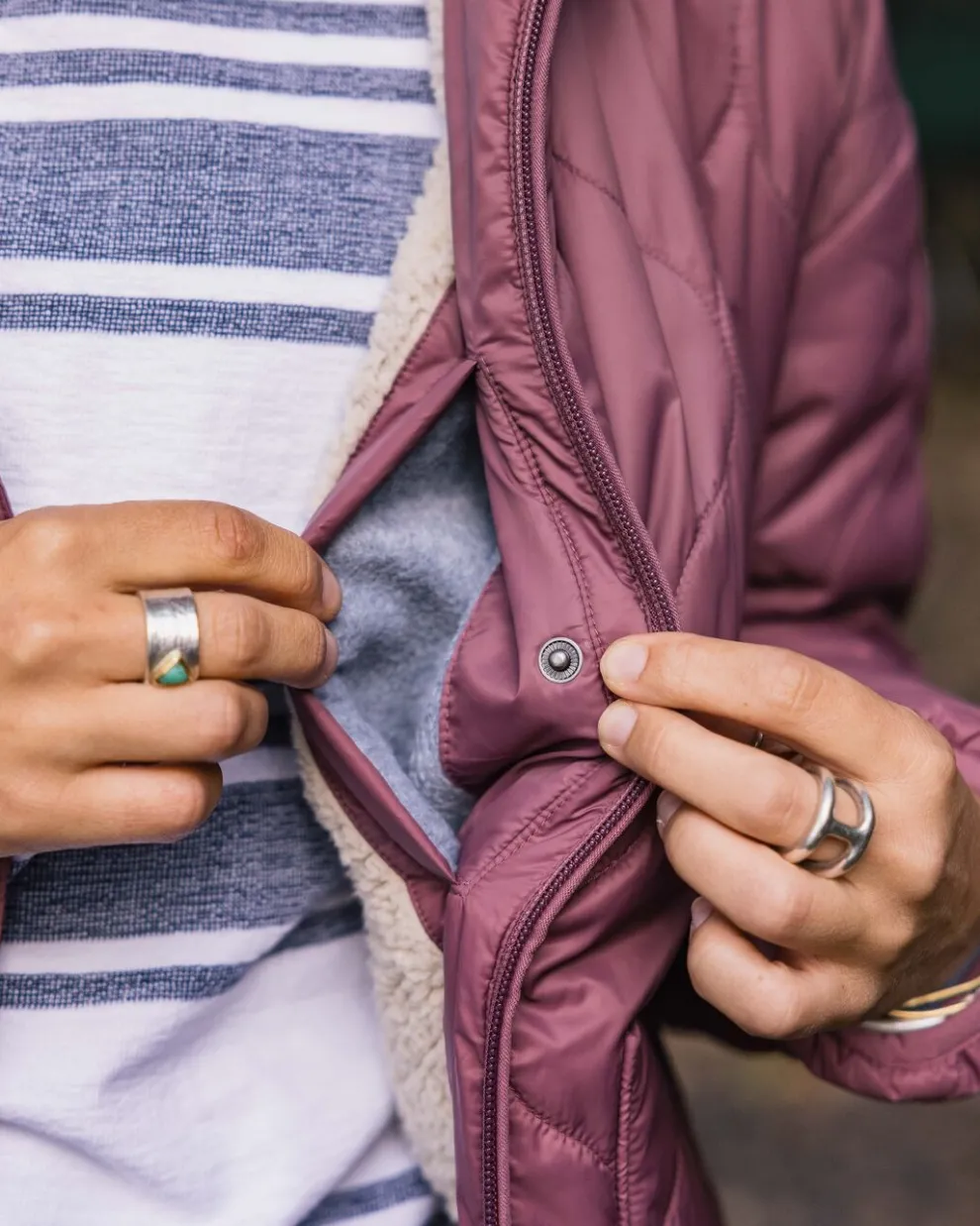 Earthy Recycled Sherpa Lined Insulated Jacket