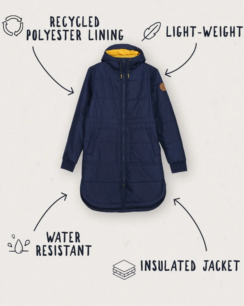 Flora Long Recycled Insulated Jacket