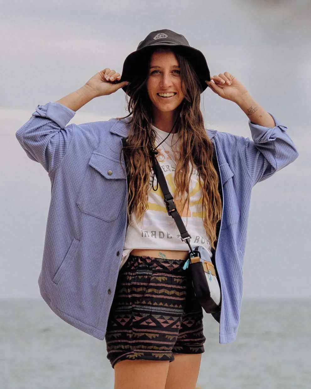 Iguazu Grid Polar Fleece Shirt