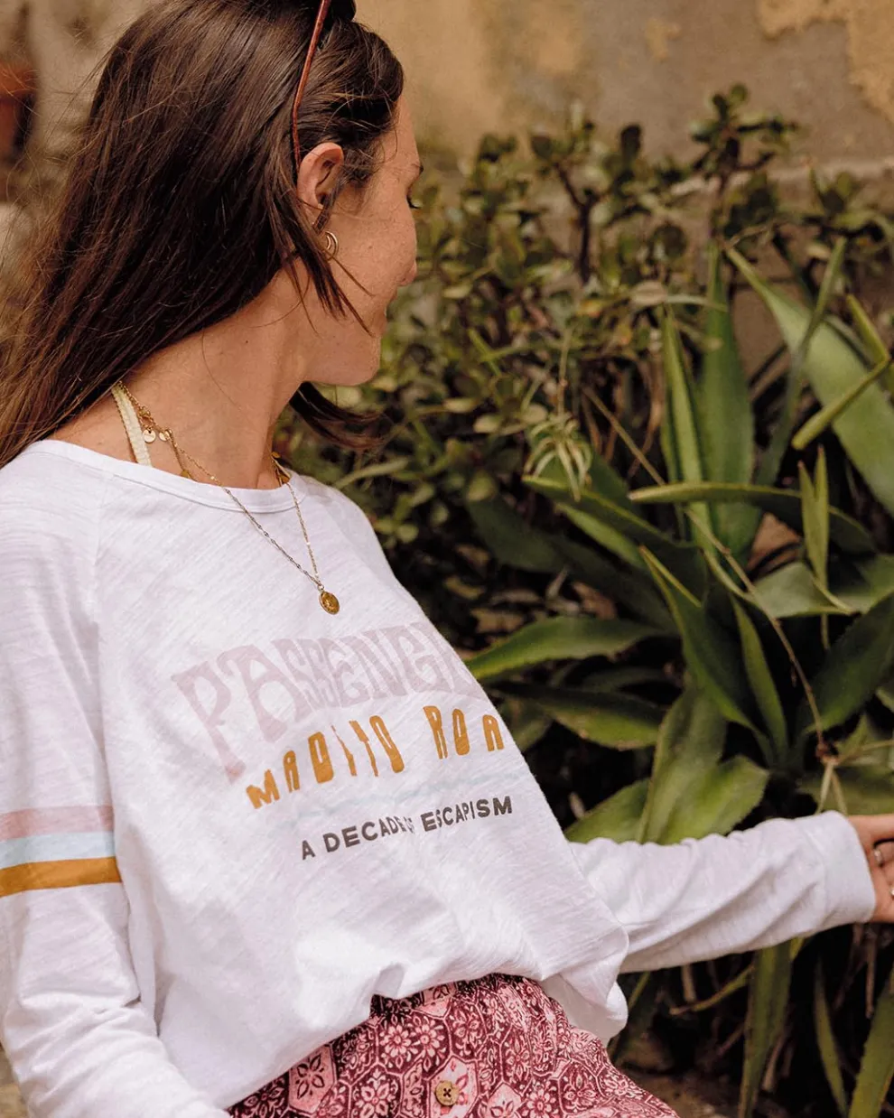 La Sarena Recycled Cotton Oversized LS T-Shirt