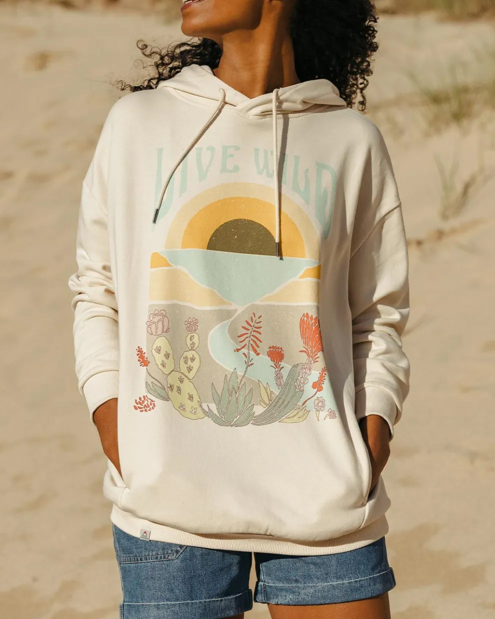 Live Wild Recycled Cotton Oversized Hoodie