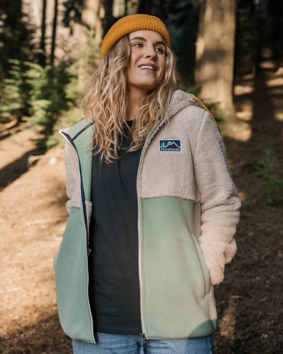 Nestling Recycled Sherpa Hooded Fleece