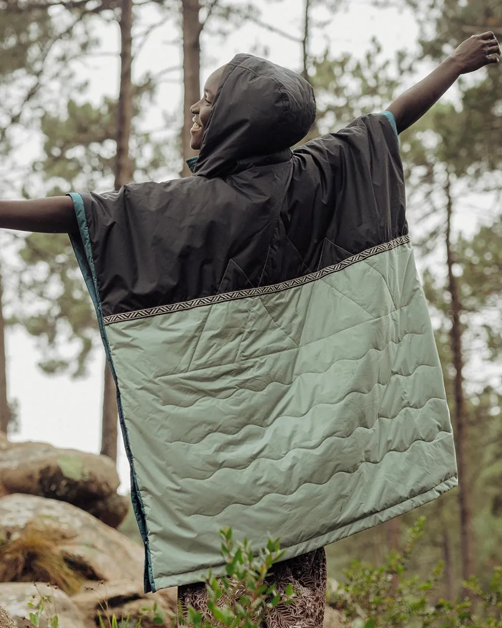 Outback Recycled Pull Over Changing Robe