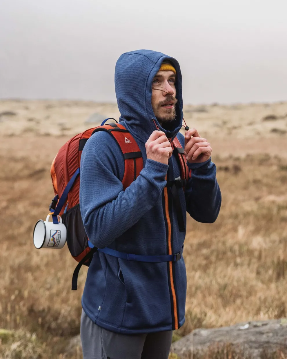 Vertical Full Zip Hooded Recycled Fleece