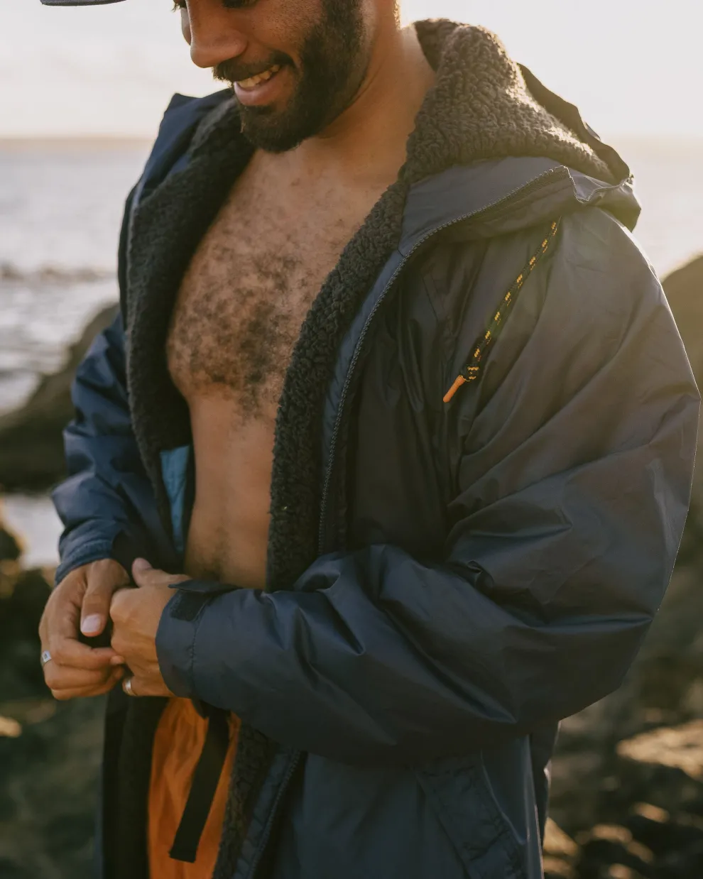 Waves Recycled Sherpa Lined Changing Robe