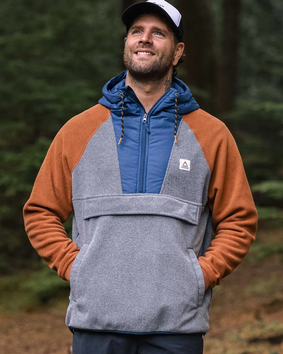 Woodland Hooded 1/2 Zip Polar Fleece