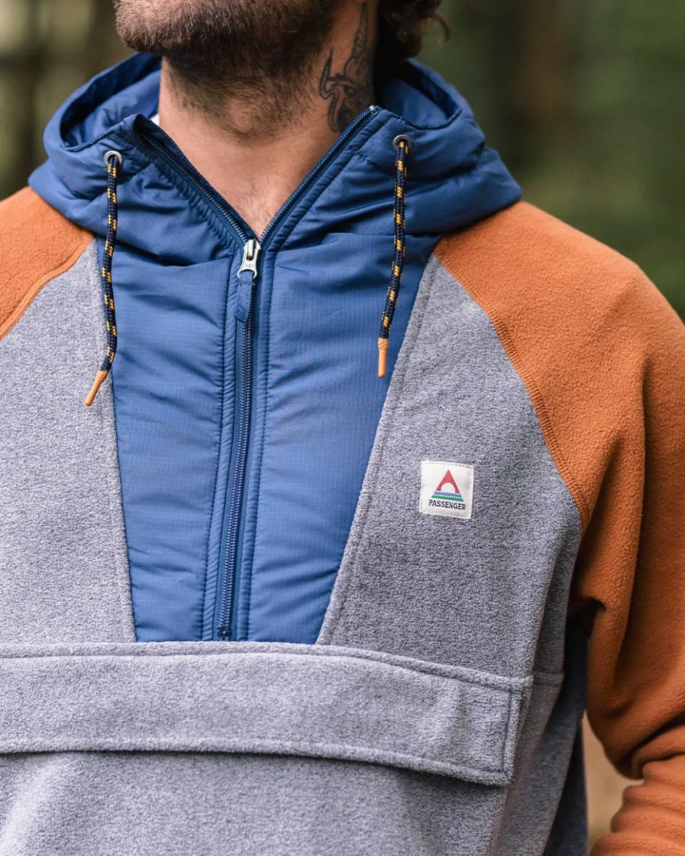 Woodland Hooded 1/2 Zip Polar Fleece