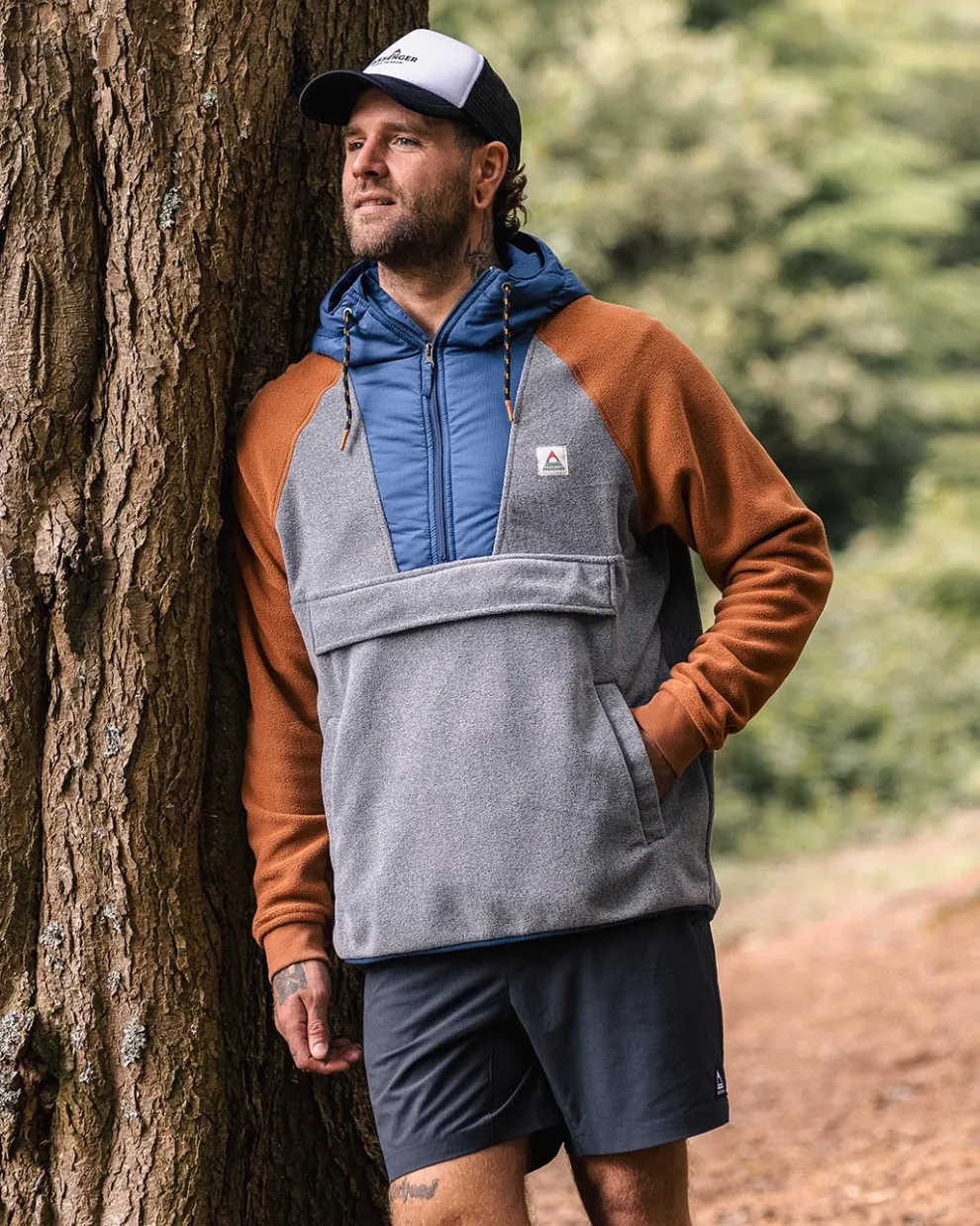 Woodland Hooded 1/2 Zip Polar Fleece